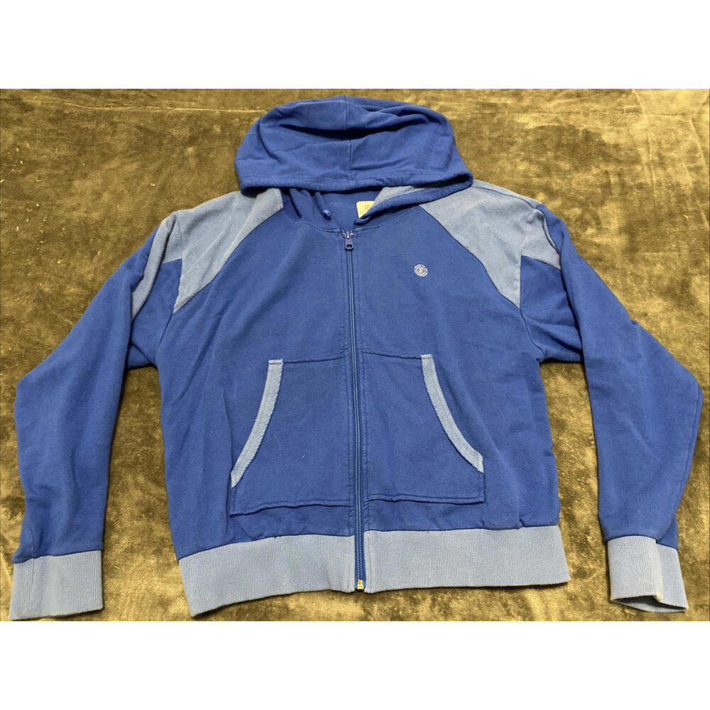 Element Mens Hoodie Medium Blue Full Zip Jacket Skate Teen Boy Punk